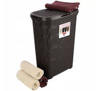 CURVER STYLE 60L Coffre a linge 44,8 x 61,5 x 34,1 cm, marron foncé 00707-210