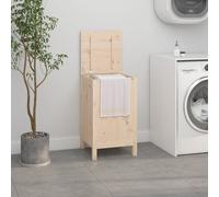 Boîte à Linge Noir 88,5x44x76 cm Bois Massif de Pin Panier Vêtements vidaXL