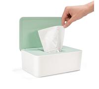 Boîte à Lingettes Humides Avec Couvercle, Boîte à Lingettes Bébé, Boîte de Mouchoirs Humides, Boîte à Mouchoirs Papier Pour Mouchoirs Papier, Serviettes Humides, Vert
