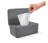 Boîte à Lingettes Humides Avec Couvercle, Boîte à Lingettes Bébé, Boîte de Mouchoirs Humides, Boîte à Mouchoirs Papier Pour Mouchoirs Papier, Serviettes Humides, Gris