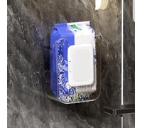Boîte à lingettes humides murale peu encombrante, solution de rangement facile d'accès pour mouchoirs (gris transparent)
