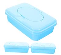 Boîte à Lingettes Réutilisable en Pp, Lot de 3, Format Compact | Couvercle Pratique et Structure Robuste, pour Voyage et Salle de Bain, Range les Lingettes Humides Couleur Aléatoire