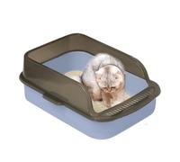 Boîte à litière Kitty, bac à litière ou Ouverte,Hygiénique Control Cat Pan | Fournitures Toilettes pour Animaux de Compagnie, Toilettes pour Chaton faciles à Nettoyer pour Chatons intérie