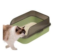 Boîte à litière pour chat - Anti-fuite et contrôle des odeurs - Haut côté hygiénique et facile à nettoyer - Design d'entrée confortable - Bac à déchets pour animaux de compagnie - Chaos