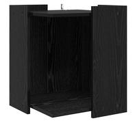 Boîte à litière pour chat - vidaXL - Aspect chêne noir - 42x42x51 cm - Bois - Durable - Facile à entretenir