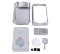 Boîte à litière pour Chats fermée en Acier Inoxydable | Splash Extra Grande - Conception de Gestion | Plateau supérieur à Haute Face pour Les Grands Chats | Contrôle des odeurs et (Light Gray)