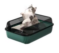 Boîte à litière pour Chats - PP, bac à litière pour Chats | Litterbox des Grands Čhats avec Bouclier dispersé | Toilettes Ouvertes Póur Animaux de Compagnie - Boîte a Caca de Chaton Pöur la Maison,