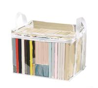 Boîte à livres pliable imperméable en plastique pour les dortoirs d'étudiants et les salles de classe, offre un rangement peu encombrant et une protection contre l'humidité (gris M)