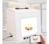 Boîte à lumière et boîte à lumière Portable pour Studio Photo, pivotante à 360°, avec 4 Spots d'appoint et luminosité réglable, idéale pour la Photographie de Bijoux TB20