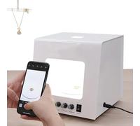 Boîte à lumière et boîte à lumière Portable pour Studio Photo, pivotante à 360° Caractéristiques,Mini boîte à lumière pour Studio Photo, Support pour Suspendre ou Poser des Bijoux TB20