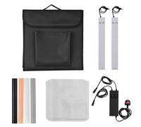 Boîte à lumière LED Andoer 40 cm (16 pouces) pour studio photo, tente de prise de vue portable et pliable avec 4 fonds colorés, prise britannique.