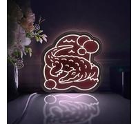Boîte à lumière LED crocodile en forme d'alligator, décoration murale d'animaux sauvages, panneau lumineux, décoration de bureau, cadeau pour les amateurs de reptiles, amateurs de faune (lumière