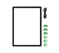 Boîte à lumière LED portable avec 6 niveaux de luminosité pour tracer, dessin, croquis, traçage