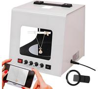 Boîte à lumière LED Portable pour Photographie de Bijoux, boîte à lumière pour Photographie de Bijoux, Tente softbox à intensité Variable pour Photographie de Bijoux et Petits Objets TB300