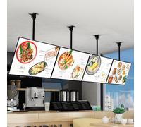 Boîte à lumière LED publicitaire, cadre fin enfichable pour restaurants, cafés, panneaux d'affichage suspendus, améliore la visibilité des menus