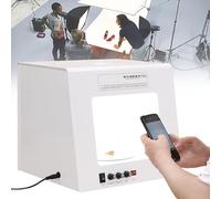 Boîte à lumière portable pour studio photo, kit de tente de prise de vue professionnelle à intensité variable avec plateau tournant à 360 degrés pour la photographie de bijoux et de petits produits
