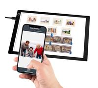 Boîte à lumière pour diapositives et négatives, table lumineuse pour numériser les négatifs de film et les diapositives/pavé lumineux 4 A, rétroéclairage à 3 niveaux, scanner de film ultra-fin