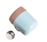 Boîte à Lunch 430ml - Boîte à Repas en Acier Inoxydable, Isotherme, Pot Alimentaire Chaud & Froid avec Couvercle, Beñto Large, Anti-Fuite, Cuillère Pliable, Élégant, Idéal pour Pique-nique, Travail, E