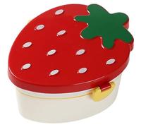 Boîte À Lunch Bento Boîtes Tiffin À 2 Couches pour Adultes, Boîte À Bento Étanche pour Enfants avec Couverts Boîte À Sandwich À Salade en Forme De Fraise Mignonne