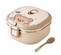 Boîte à lunch carrée - Républication des aliments en acier inoxydable à la fuite 304 | Carrier de repas chauds portables avec une grande capacité pour une utilisation en plein air, un déjeuner scolair