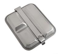 Boîte à lunch de camping, vaisselle carrée portable d'extérieur en acier inoxydable 304 pour soldats individuels