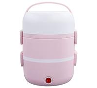 Boîte à Lunch éLectrique, Chauffe-Aliments Portatif à 3 Couches, 220 V, 50 Hz, 250 W, Anti Fuite Bento Food Storage Warmer Container Rice Cooker(1#)