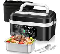 Boîte à lunch électrique sans fil pour adultes, 1.35L 20000mAh Rechargeable Gamelle Chauffante, Facile à transporter, Couverts et Sac Isotherme pour Voyage, Bureau, pique-nique, Personnel du chantier