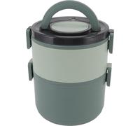 Boîte à lunch empilable 1600ml Acier inoxydable double couche Sans BPA Préservation de la chaleur Boîte à bento durable pour le bureau Voyage Vert