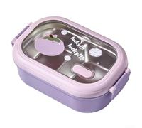 Boîte à lunch en acier inoxydable avec propriétés de rétention thermique et division interne pour la gestion pratique des aliments hors site (violet)