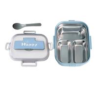 Boîte à lunch en acier inoxydable avec trois compartiments, boîte à lunch pour étudiants, école, bureau, voyage, conteneur de stockage de nourriture, repas chauds et froids