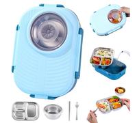 Boîte à lunch en acier inoxydable pour enfants Boîte à lunch antidérapante avec fermeture sécurisée Récipients faciles nettoyer pour enfants avec couvercle multifonctionnel pour l'école Style 1 en