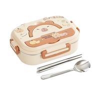 Boîte À Lunch En Acier Inoxydable Pour ,Ustensiles De Stockage Alimentaire En Acier Inoxydable À 3 Compartiments - Conteneur À Lunch Pour Tout-Petits | Pour Bureau Pique-Nique Camping École Voyage Ext