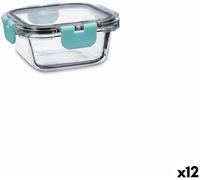 Boîte à lunch étanche à l'air quid pureté carrée 310 ml verre clair (12 pcs)