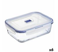 Boîte À Lunch Hermétique Luminarc Pure Box Active 22 X 16 Cm 1,97 L Bicolore Verre (6 Unités)