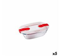 Boîte À Lunch Hermétique Pyrex Cook & Heat Rectangulaire 400 Ml 17 X 10 X 5 Cm Transparent Verre (5 Unités)