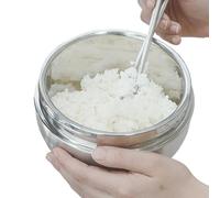 Boîte à lunch isolée en acier inoxydable, bocal à deux étages, boîtes à lunch de 1 litre avec poignées - Pour adultes pour le travail école rangement repas