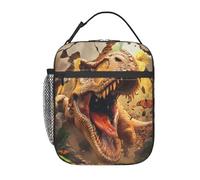Boîte à lunch isotherme dinosaure pour enfants, garçons et filles, sac à lunch réutilisable T-Rex pour l'école, le bureau, le travail, les pique-niques et les voyages