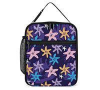 Boîte à lunch isotherme étoile de mer sac à lunch portable flore marine sous-marine réutilisable petite glacière lunchbox pour hommes femmes pique-nique voyage