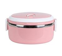 Boîte à lunch isotherme pour adultes, boîte à bento, boîte isotherme empilable pour aliments chauds, boîte à lunch ronde en acier inoxydable 304, contenants alimentaires scellés(Simple couche rose)