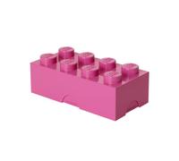 Boîte à lunch LEGO 8 plots, petit conteneur de rangement ou porte-crayons, rose