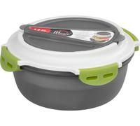 Boîte à lunch MagicHome, ronde, avec fourchette/cuillère, 1200 ml, 21,1x9,7 cm