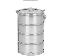 Boîte à lunch MagicHome SS682, acier inoxydable, 4x 1200 ml, 16,8x32,6 cm