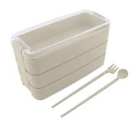 Boîte à lunch portable conteneur alimentaire 900 ml + accessoires beige
