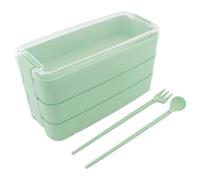 Boîte à lunch portable conteneur alimentaire 900 ml + accessoires verts