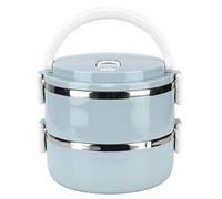 Boîte à Lunch Portable en Acier Inoxydable Bleu Isotherme Riz Noddles Boîte à Lunch Conteneur Alimentaire (Couche double)