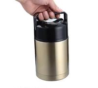Boite a lunch portable en acier inoxydable de grande capacite 800 ml/1 000 ml, contenant isotherme pour soupe et aliments, 800 ml, couleur or