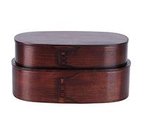 Boîte à Lunch Portable Japonais Boîte en Bois Conteneur Alimentaire Cuisine Salle à Manger Accessoire Anti-fuites Déjeuner Conteneur(2#)