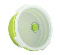 Boîte à lunch - QIILU - Modèle rond - 800 ml - Silicone de qualité alimentaire - Pliable et empilable