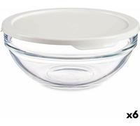 Boîte à lunch ronde avec couvercle Chefs Blanc 595 ml 14 x 6,3 x 14 cm (6 pièces)