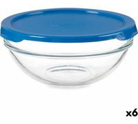 Boîte à lunch ronde avec couvercle Chefs Bleu 595 ml 14 x 6,3 x 14 cm (6 pièces)